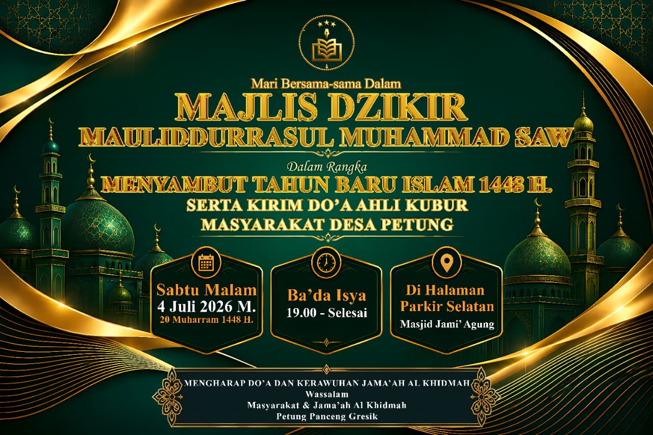 Majlis Dzikir Maulidur Rasul Muhammad SAW serta Menyambut Tahun Baru Islam Masyarakat Desa Petung