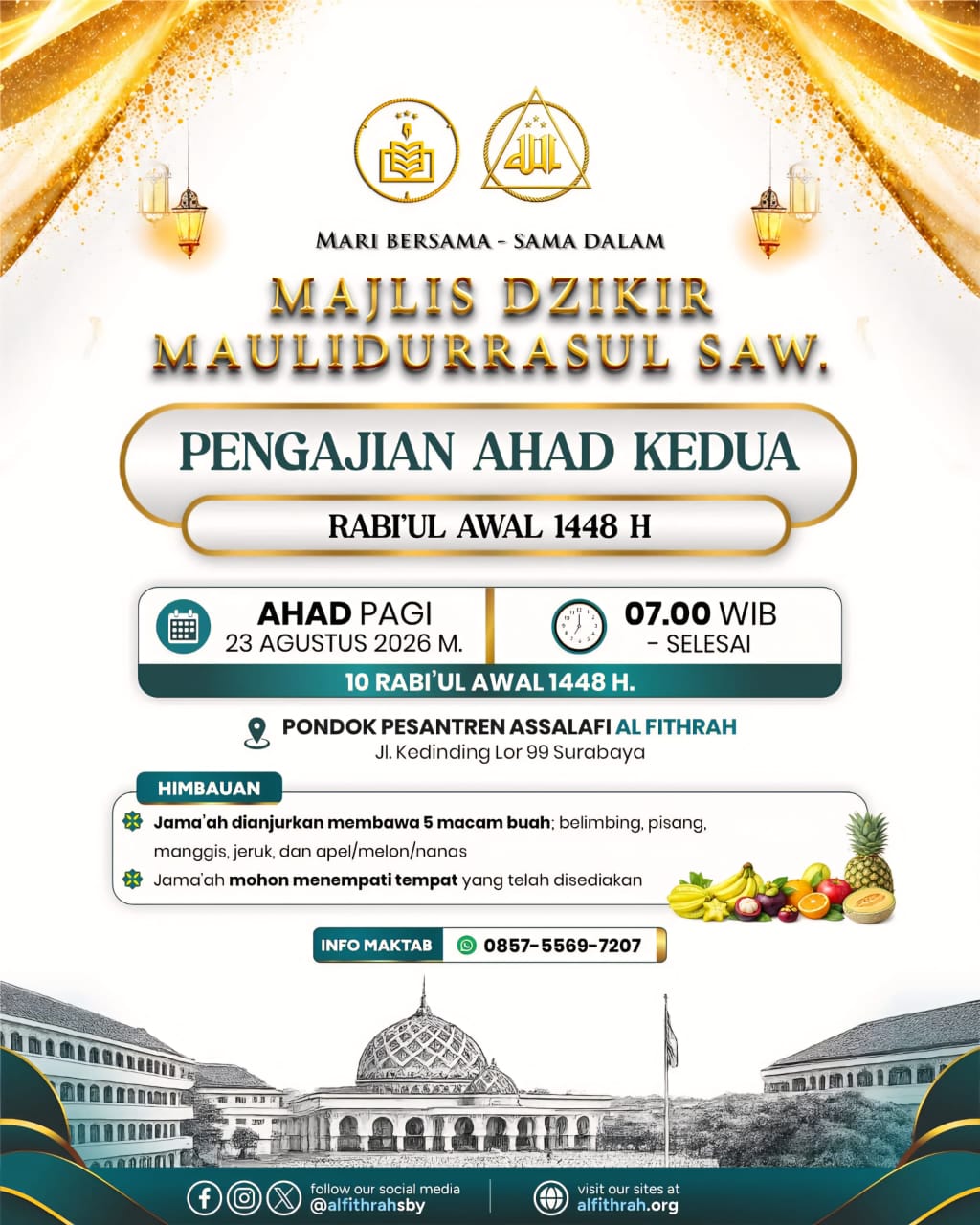 Pengajian Ahad Kedua dan Maulud Bulan Rabi'ul Awwal