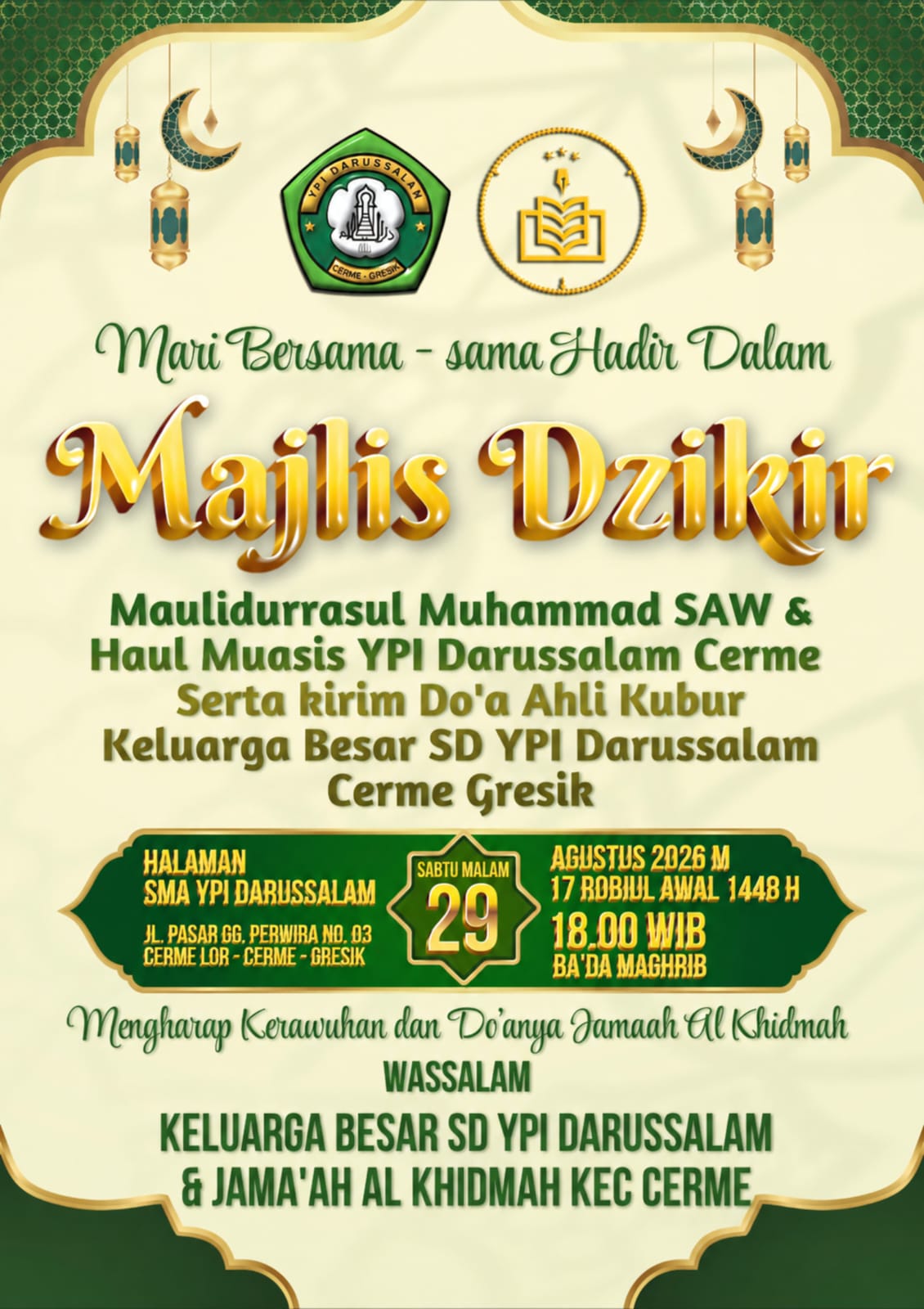 Haul Muassis YPI Darussalam Cerme