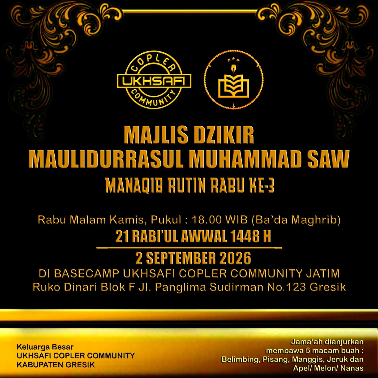 Maulidurrasul dan Manaqib Rutin Basecamp Copler