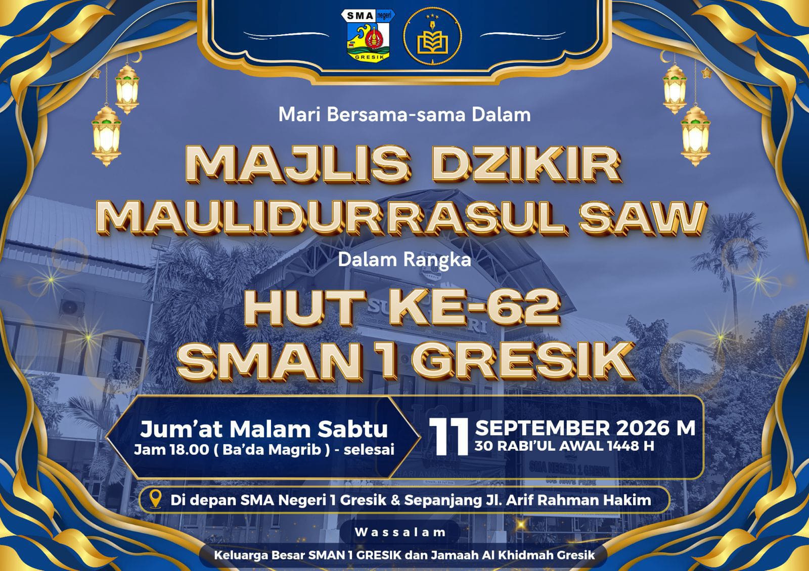 Majlis Dzikir dalam rangka HUT Ke-62 SMAN 1 Gresik
