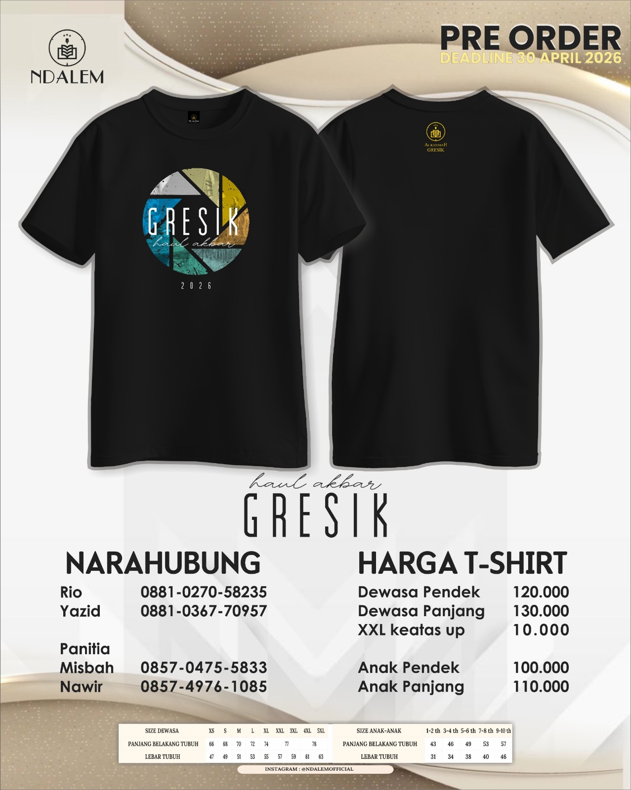 Kaos Haul Akbar Gresik 2026